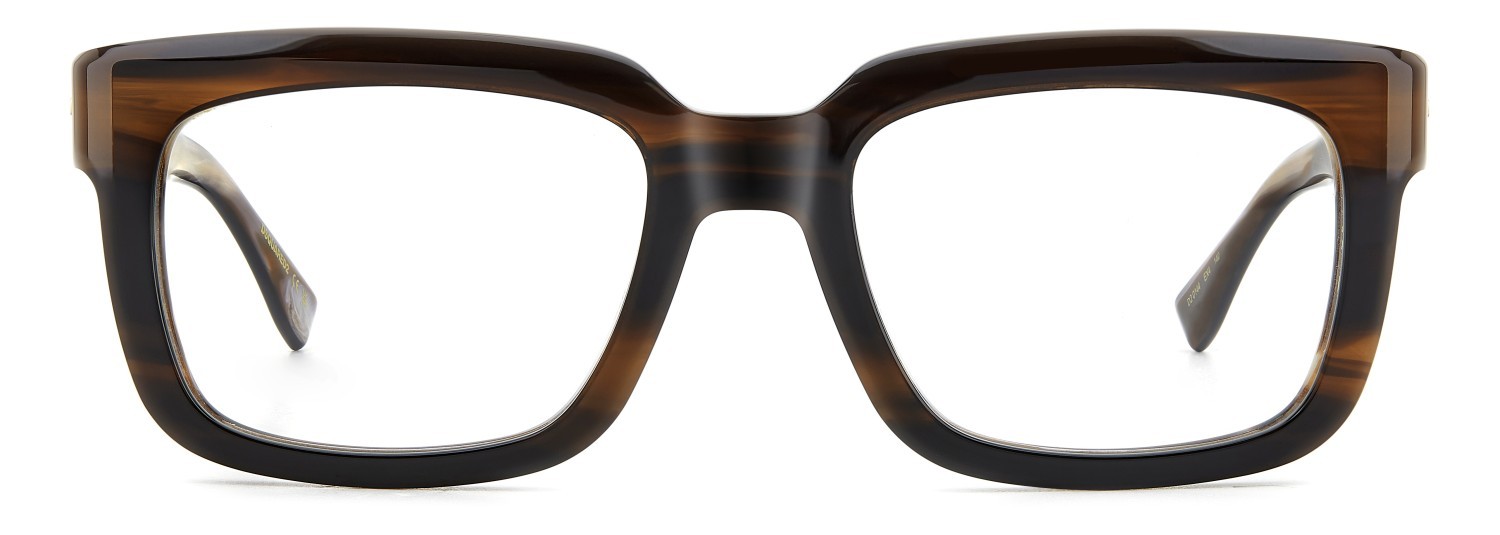 Occhiali da vista Dsquared2 D2 0144 108863 EX4 colore brown horn forma rettangolare 