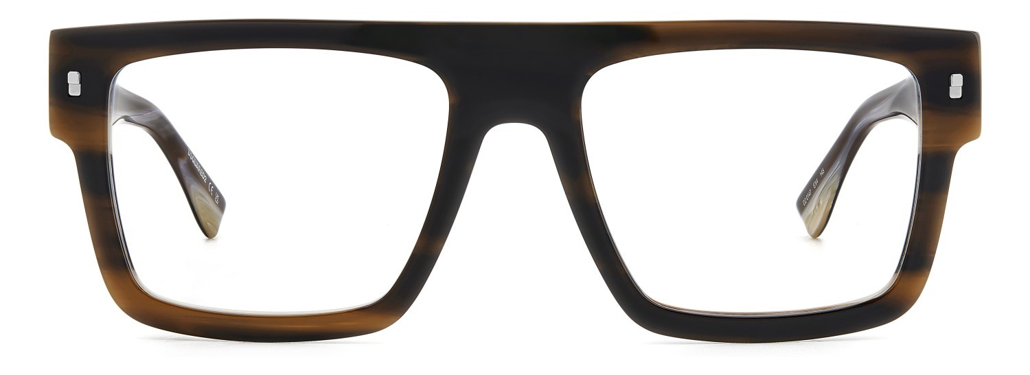 Occhiali da vista Dsquared2 D2 0147 108864 EX4 colore brown horn forma rettangolare 