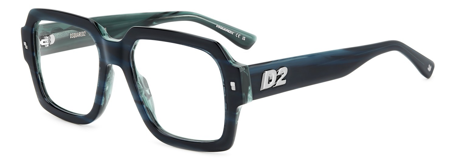 Occhiali da vista Dsquared2 D2 0148 108865 ZI9 colore teal forma quadrato 