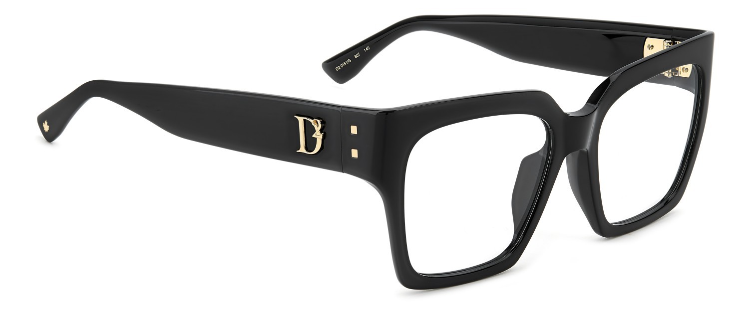 Occhiali da vista Dsquared2 D2 0151/G 108866 807 colore black forma rettangolare 
