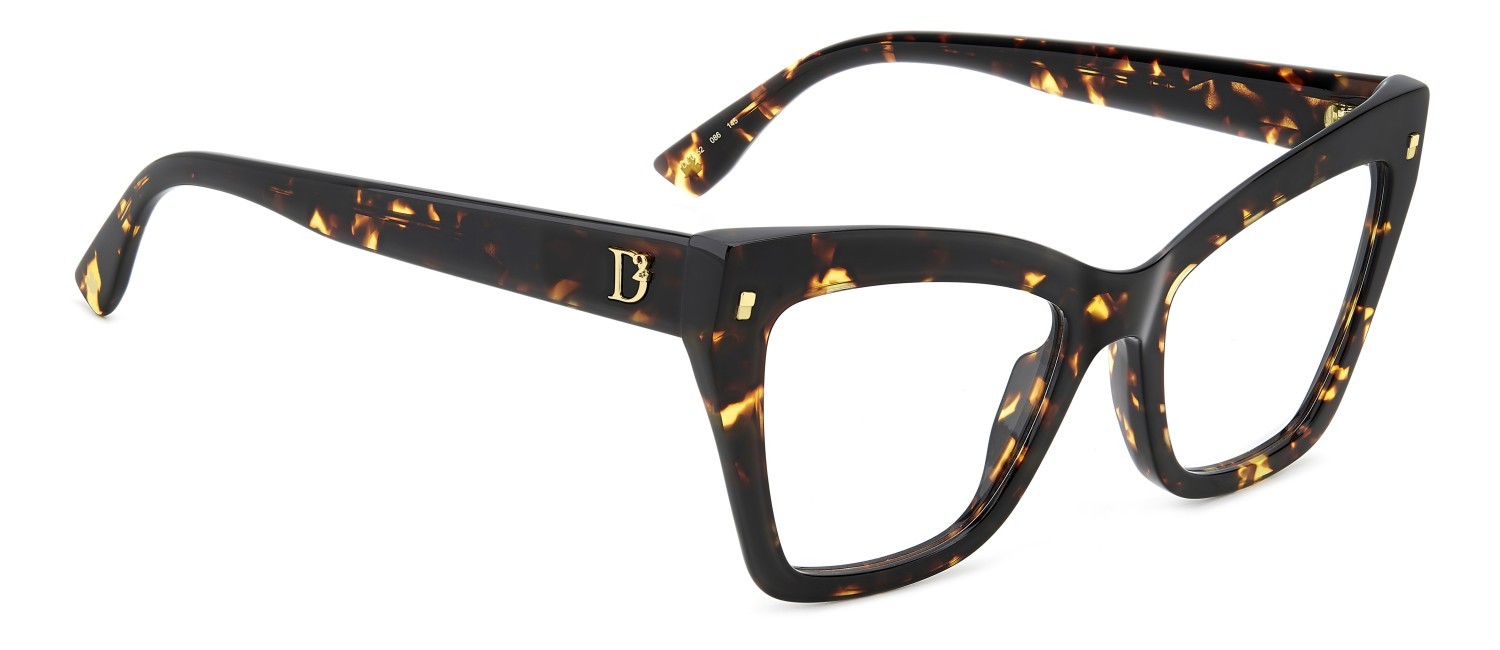 Occhiali da vista Dsquared2 D2 0152 108867 086 colore havana forma rettangolare 