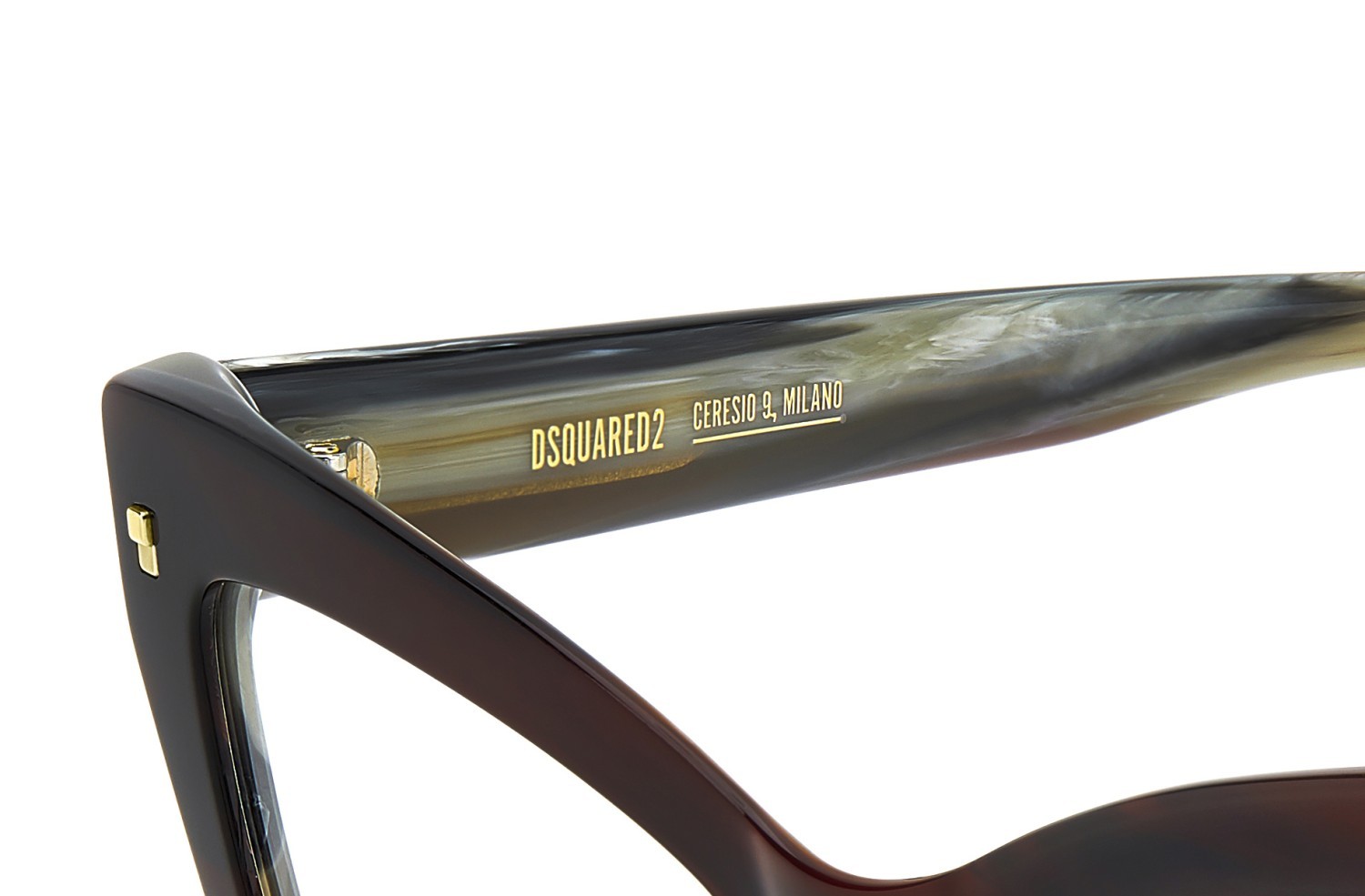 Eyeglasses Dsquared2 D2 0152 108867 K4G color burgundy horn shape rectangle 