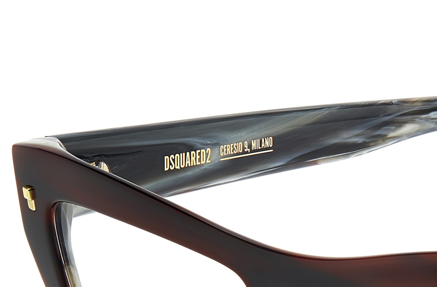 Brillen Dsquared2 D2 0153 108868 K4G farbe burgundy horn form rechteckig 