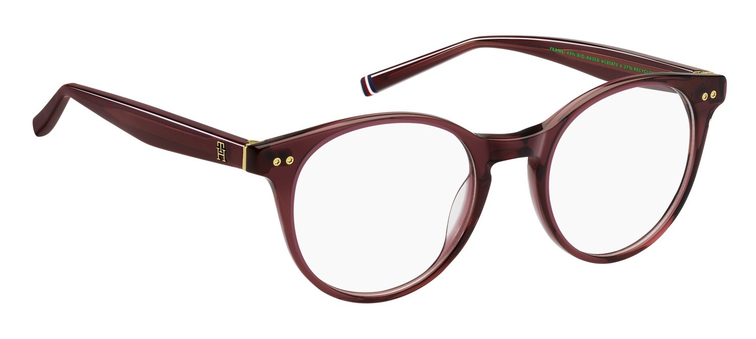 Occhiali da vista Tommy Hilfiger Th 2161 108872 LHF colore burgundy forma pantos 