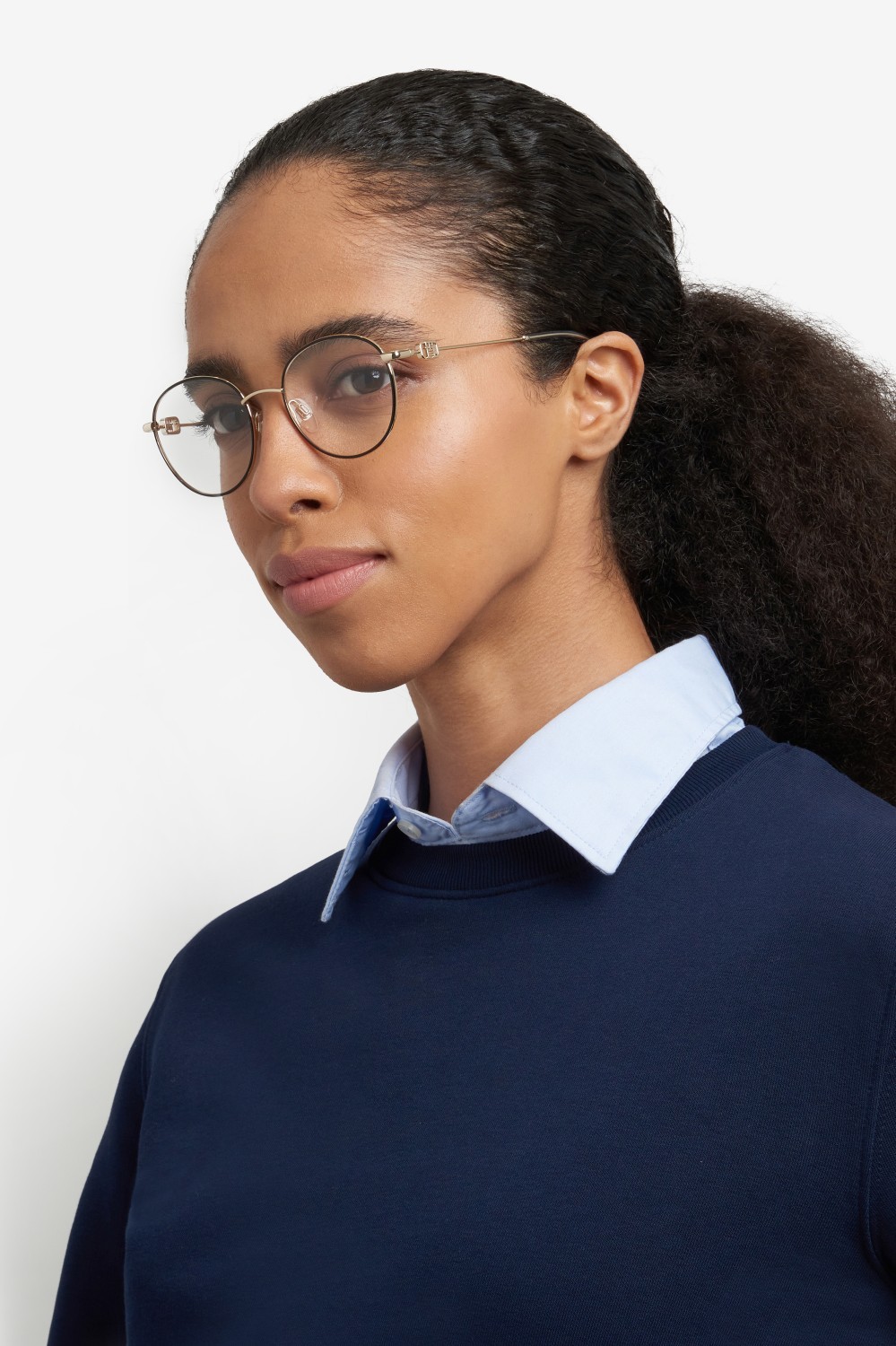 Eyeglasses Tommy Hilfiger Th 2152 108884 RHL color gold black_ shape pantos 