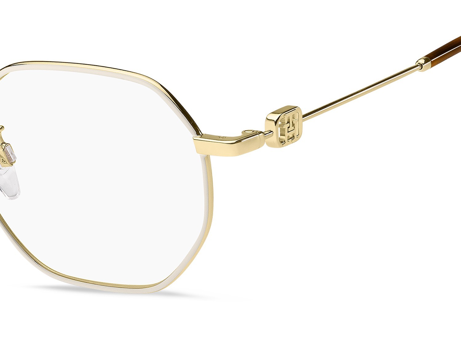 Occhiali da vista Tommy Hilfiger Th 2168/F 108885 VVP colore gold ivory forma rettangolare 