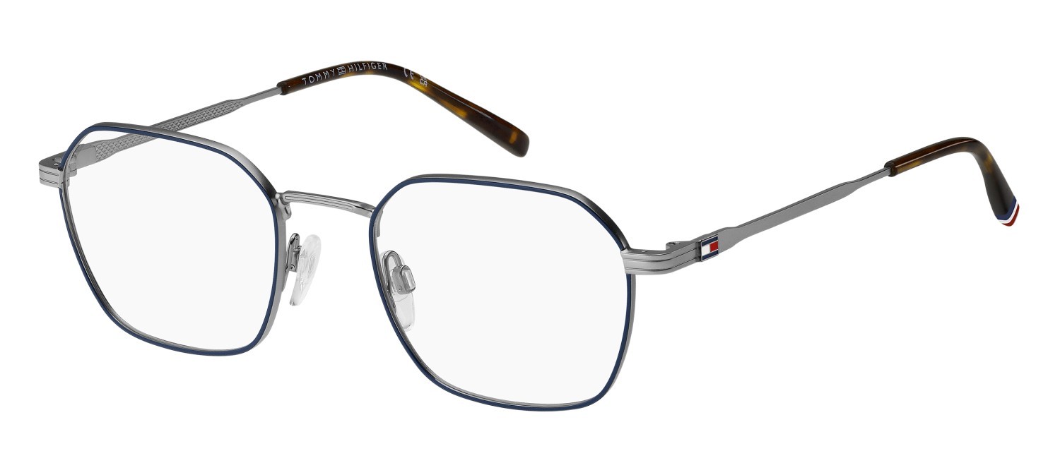 Occhiali da vista Tommy Hilfiger Th 2134 108886 KU0 colore matte blue ruthenium forma rettangolare 