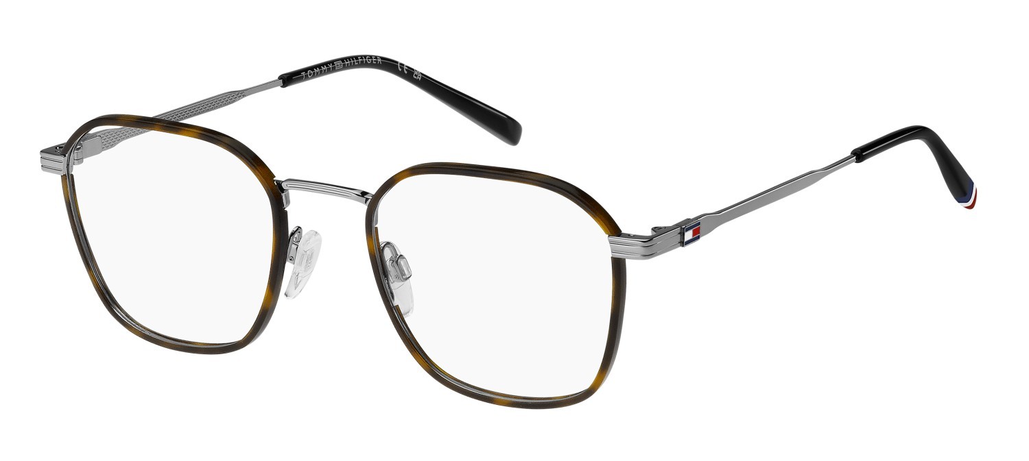 Occhiali da vista Tommy Hilfiger Th 2136 108888 31Z colore ruthenium havana forma rettangolare 