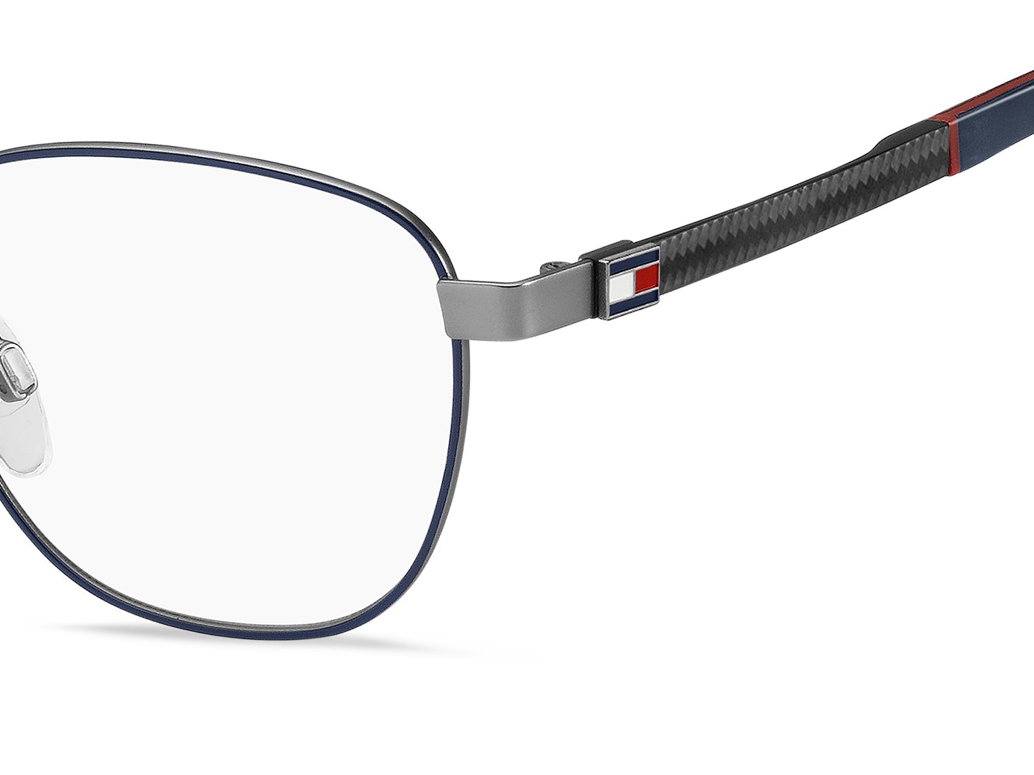 Eyeglasses Tommy Hilfiger Th 2140 108889 KU0 color matte blue ruthenium shape rectangle 