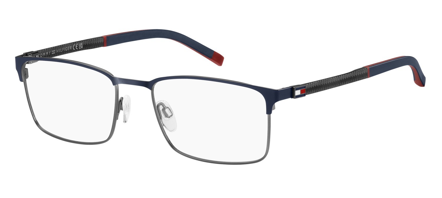 Occhiali da vista Tommy Hilfiger Th 2139 108891 KU0 colore matte blue ruthenium forma rettangolare 