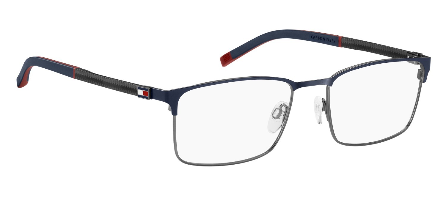 Occhiali da vista Tommy Hilfiger Th 2139 108891 KU0 colore matte blue ruthenium forma rettangolare 