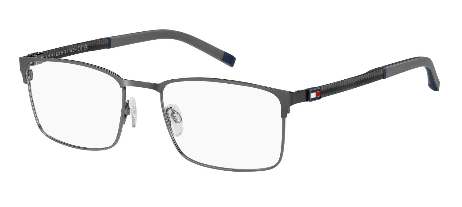 Occhiali da vista Tommy Hilfiger Th 2139 108891 R80 colore matte dark ruthenium forma rettangolare 