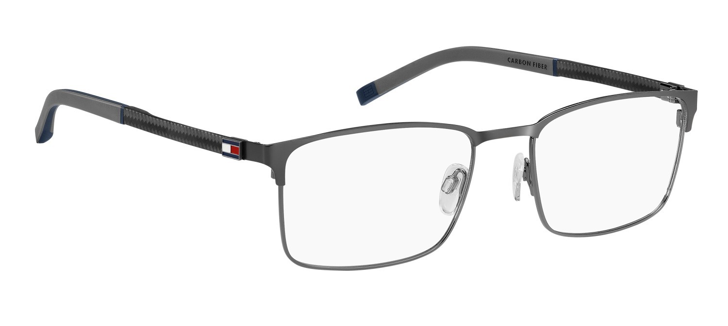 Occhiali da vista Tommy Hilfiger Th 2139 108891 R80 colore matte dark ruthenium forma rettangolare 