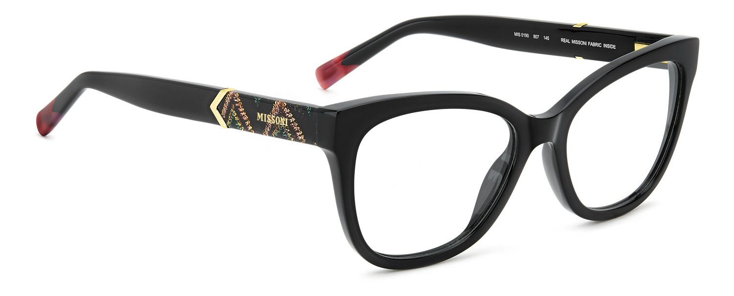 Occhiali da vista Missoni Mis 0190 108896 807 colore black forma rettangolare 