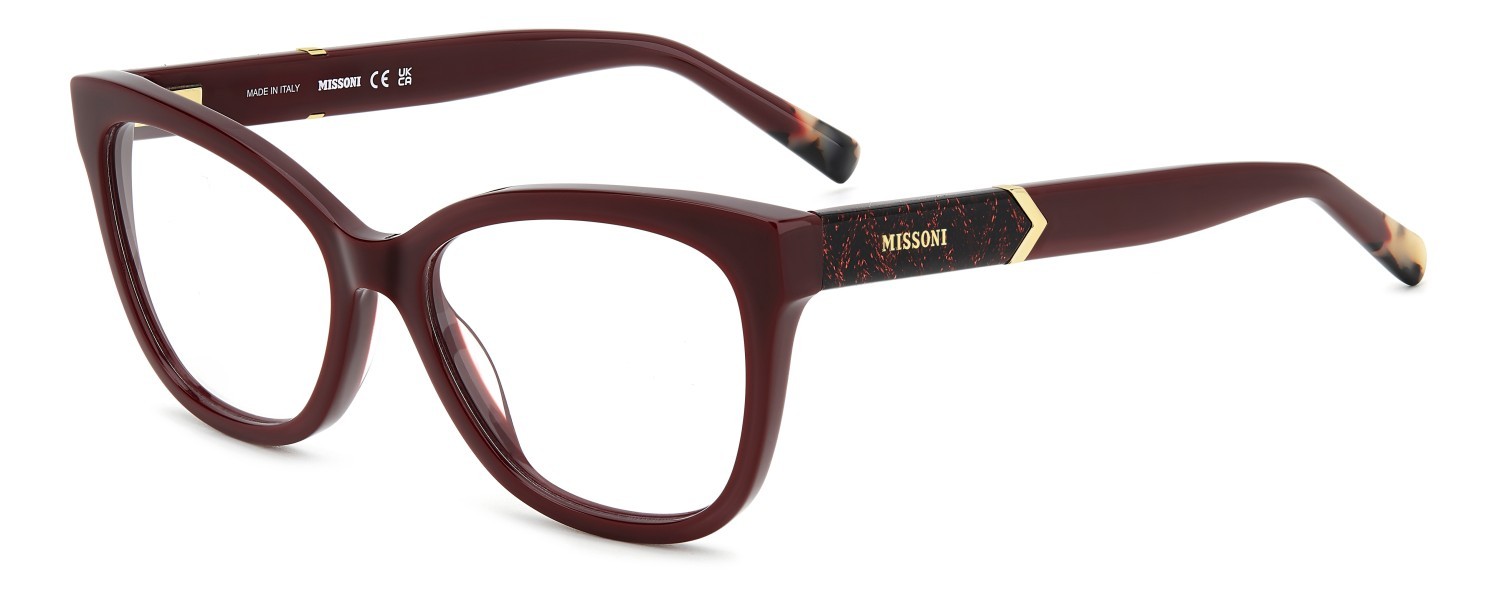 Occhiali da vista Missoni Mis 0190 108896 LHF colore burgundy forma rettangolare 