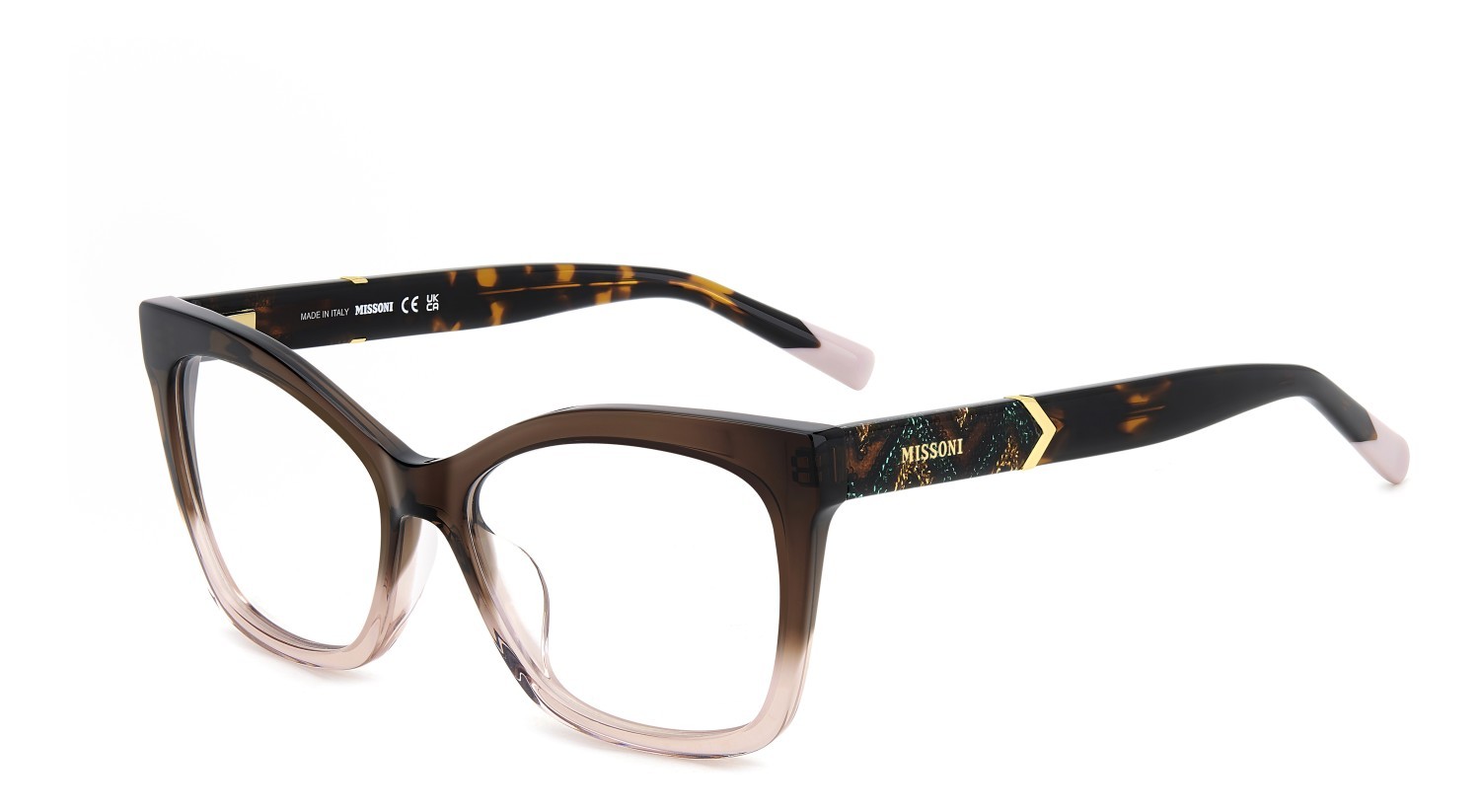Occhiali da vista Missoni Mis 0191/G 108897 0MY colore brown shaded beige forma rettangolare 