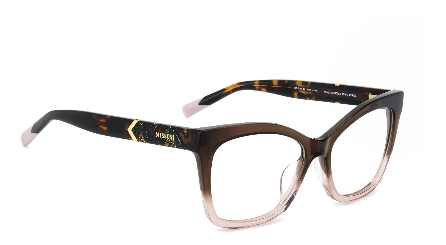 Occhiali da vista Missoni Mis 0191/G 108897 0MY colore brown shaded beige forma rettangolare 
