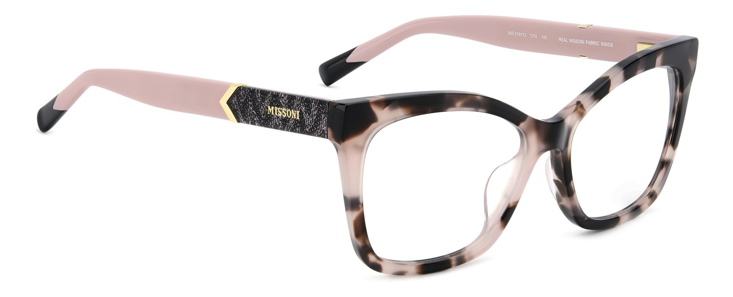 Occhiali da vista Missoni Mis 0191/G 108897 0T4 colore havana pink forma rettangolare 