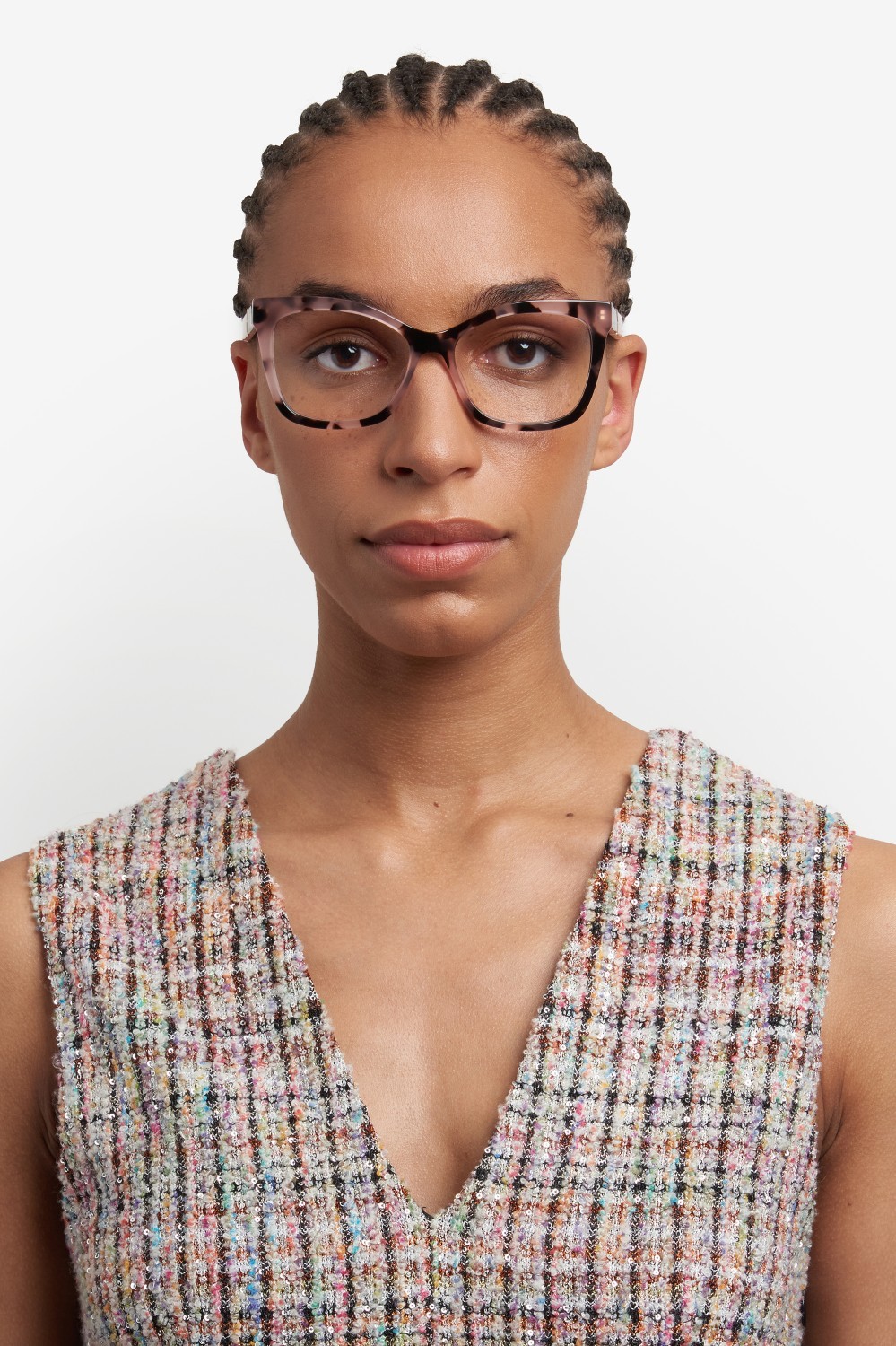 Occhiali da vista Missoni Mis 0191/G 108897 0T4 colore havana pink forma rettangolare 