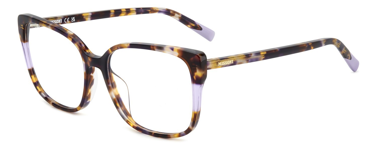 Occhiali da vista Missoni Mis 0201/G 108898 MMH colore havana lilac forma rettangolare 