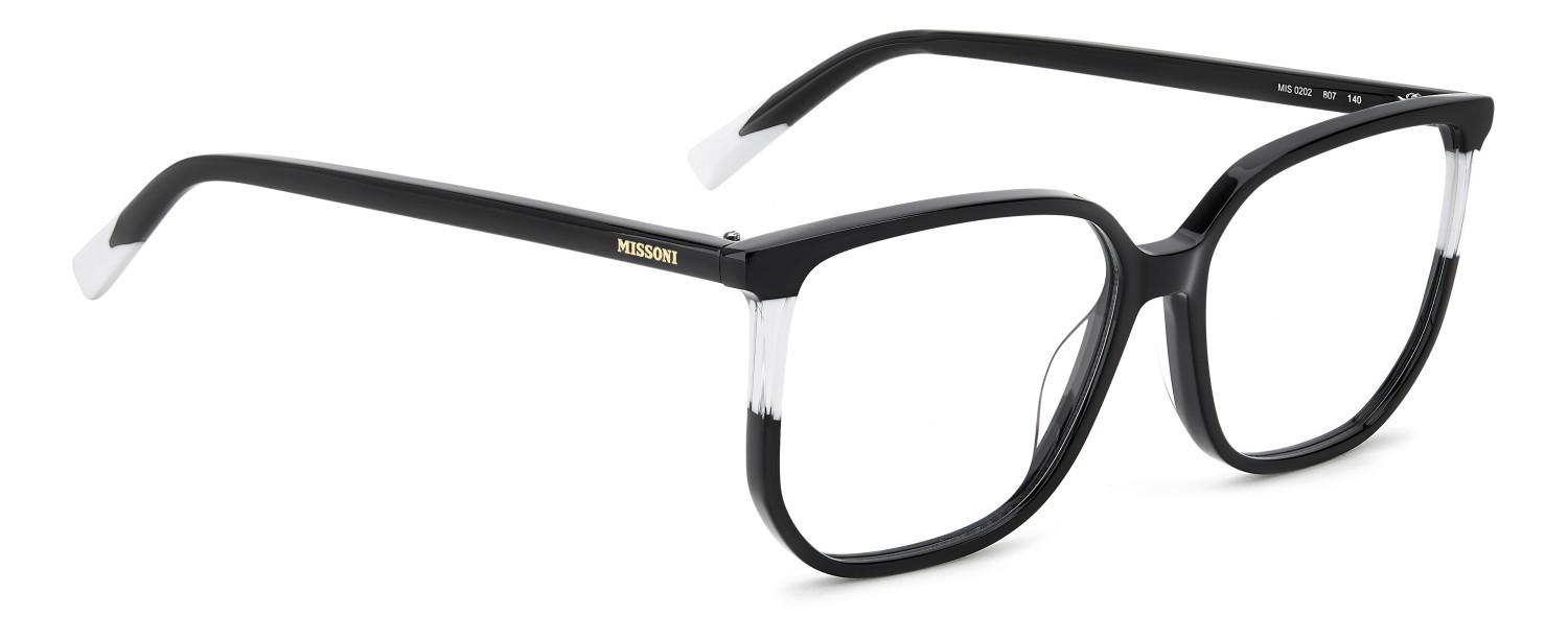 Occhiali da vista Missoni Mis 0202 108899 807 colore black forma rettangolare 