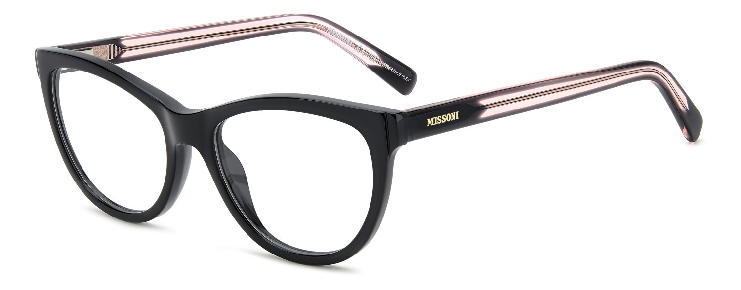 Occhiali da vista Missoni Mis 0210 108901 807 colore black forma cat eye 
