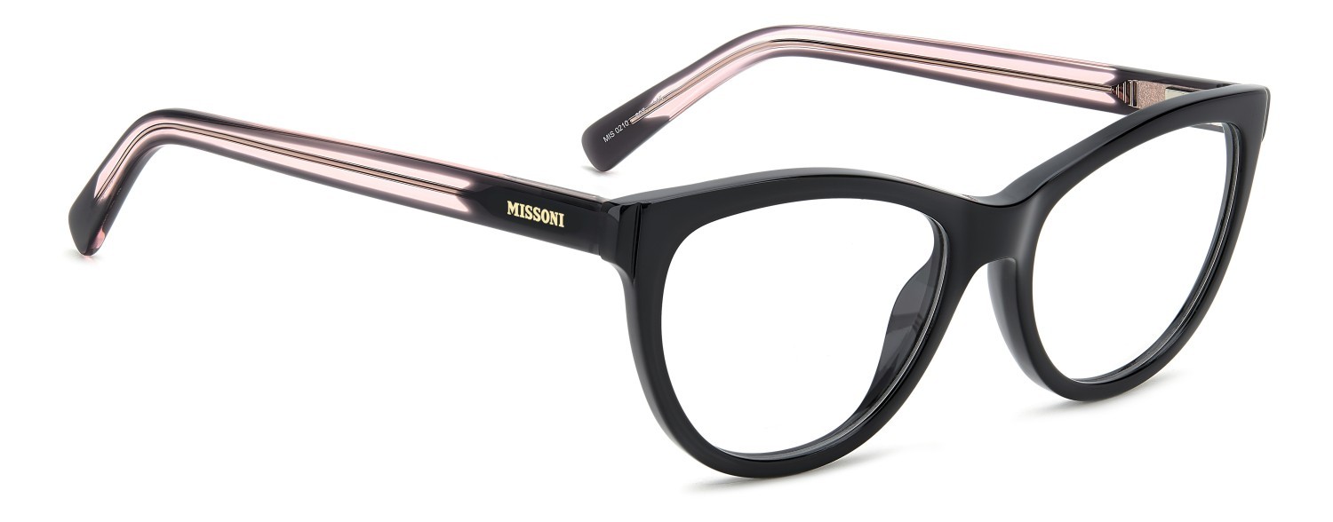 Occhiali da vista Missoni Mis 0210 108901 807 colore black forma cat eye 