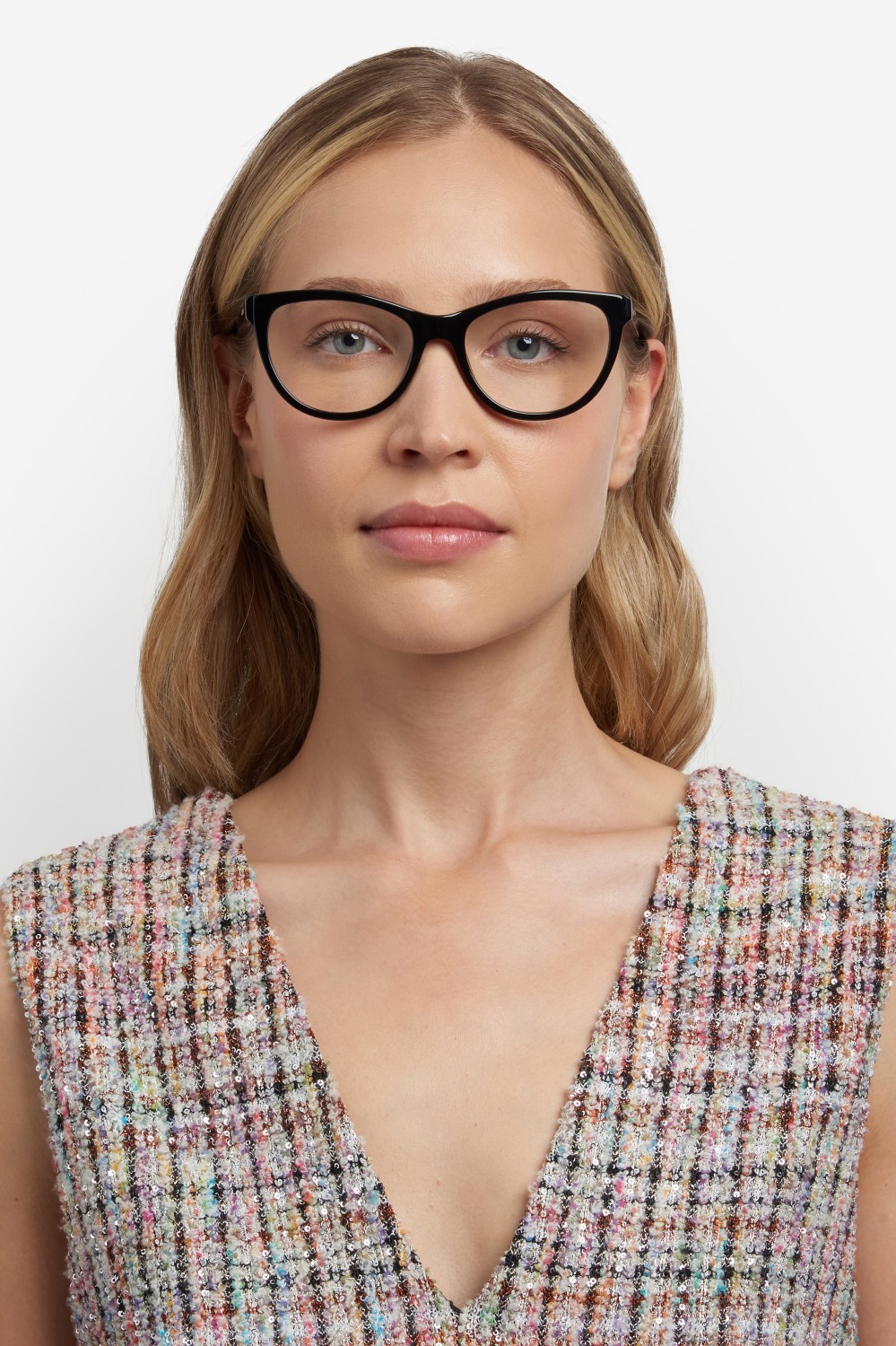 Occhiali da vista Missoni Mis 0210 108901 807 colore black forma cat eye 