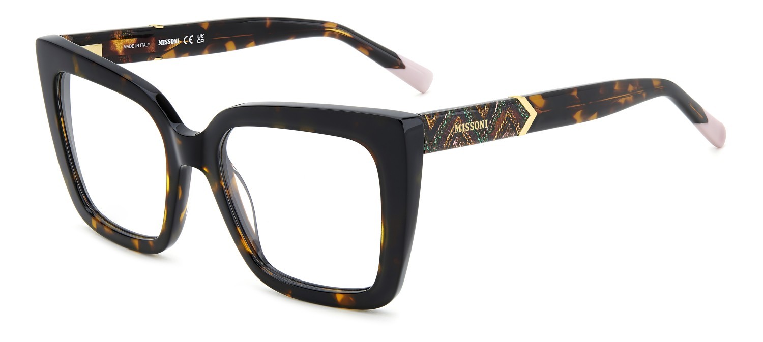 Occhiali da vista Missoni Mis 0189 108903 086 colore havana forma rettangolare 