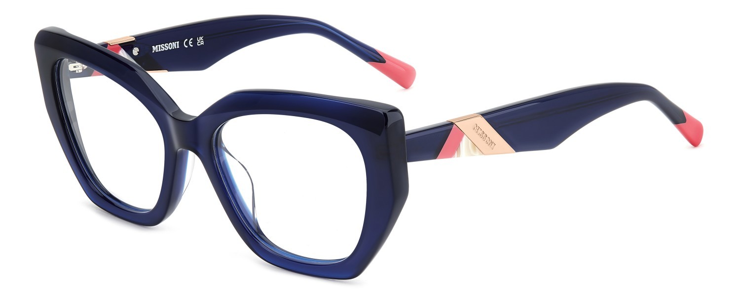 Eyeglasses Missoni Mis 0195/G 108905 PJP color blue shape rectangle 