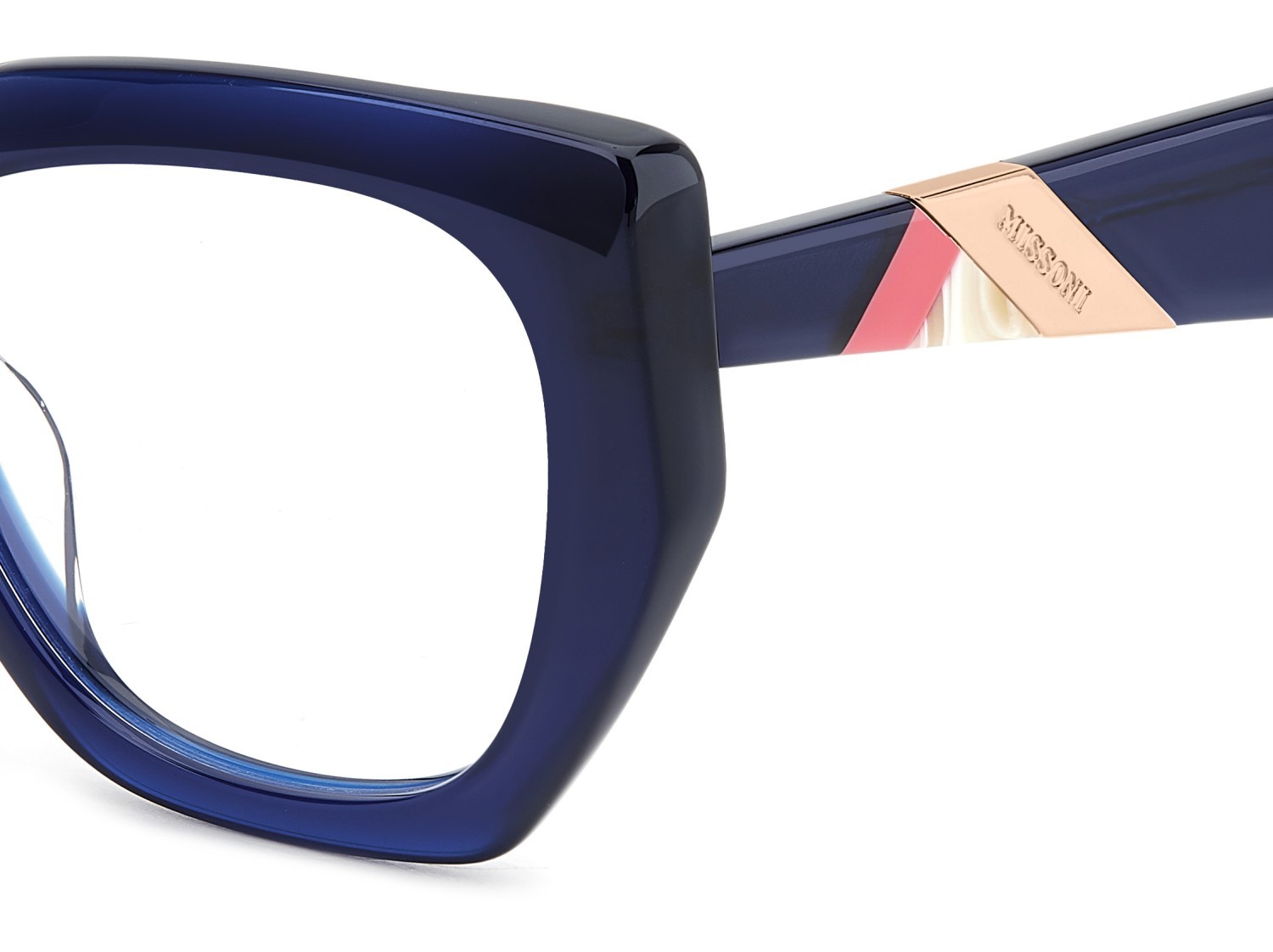 Eyeglasses Missoni Mis 0195/G 108905 PJP color blue shape rectangle 