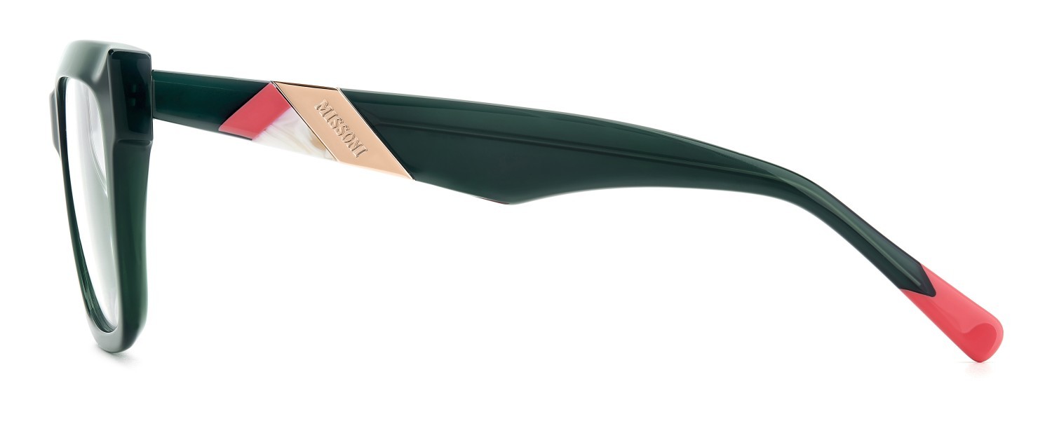 Eyeglasses Missoni Mis 0196 108906 1ED color green shape rectangle 