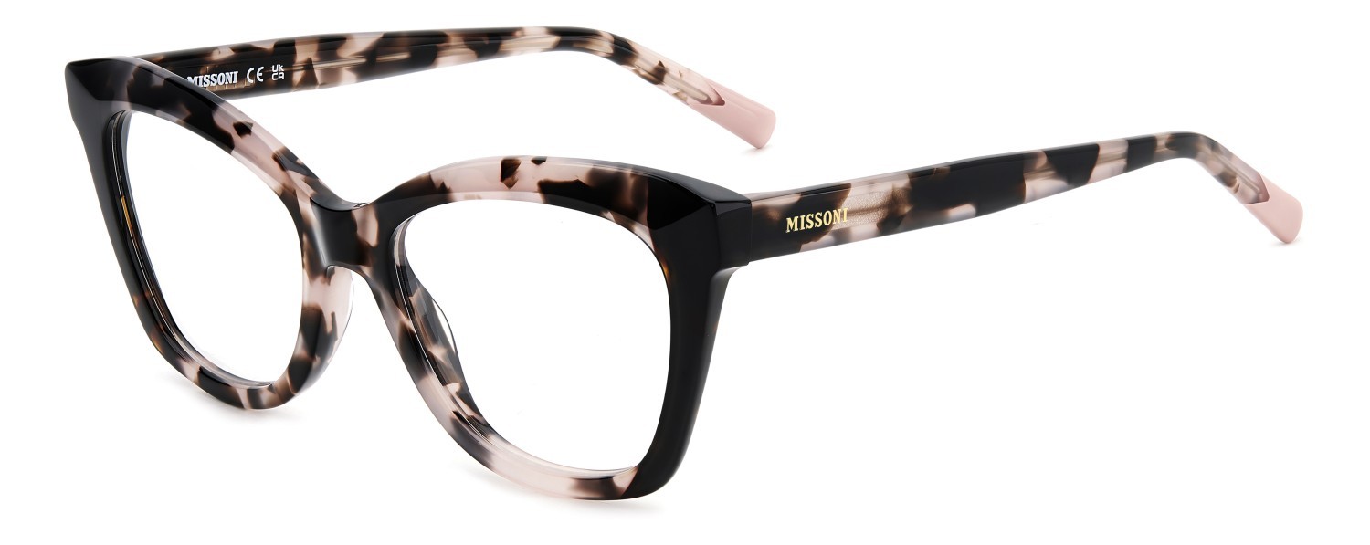 Occhiali da vista Missoni Mis 0199 108912 0T4 colore havana pink forma rettangolare 