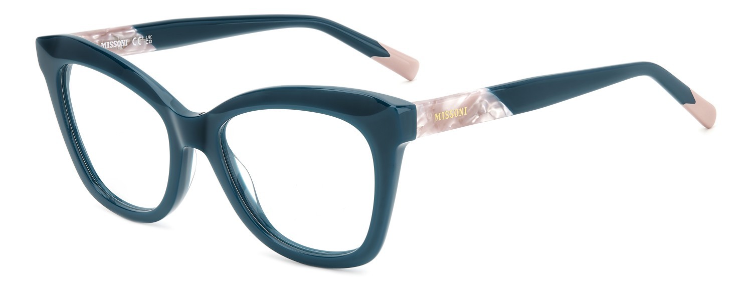 Occhiali da vista Missoni Mis 0199 108912 ZI9 colore teal forma rettangolare 
