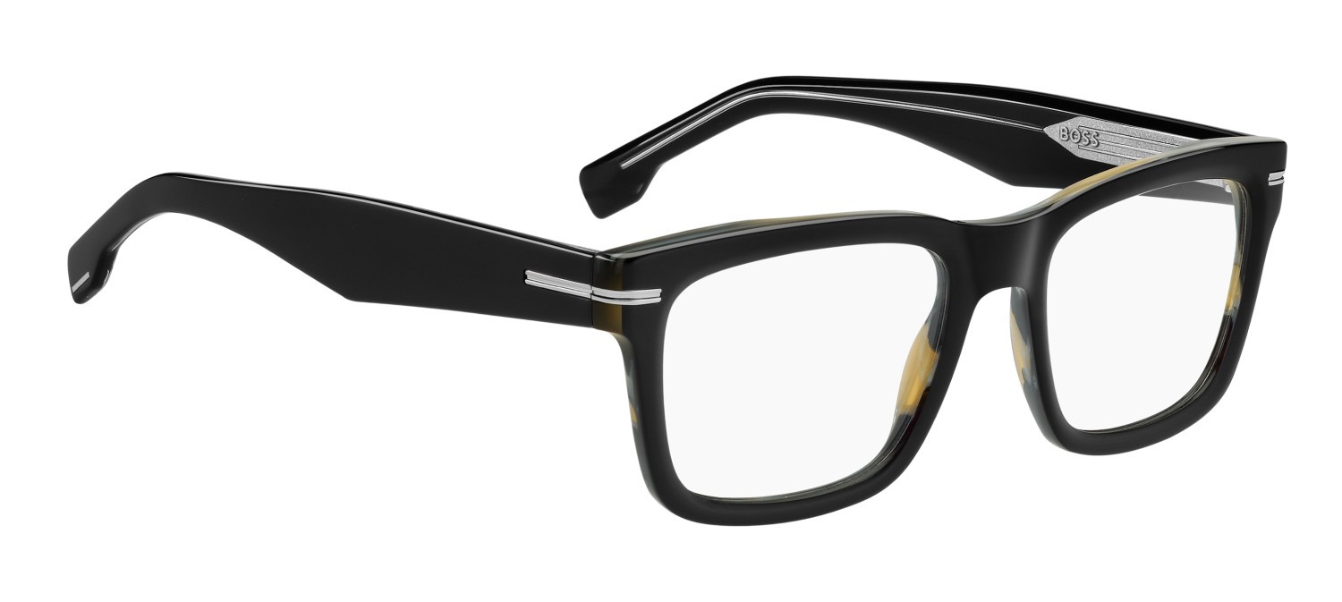 Eyeglasses Hugo Boss 1720 108915 QF6 color black striped white shape rectangle 