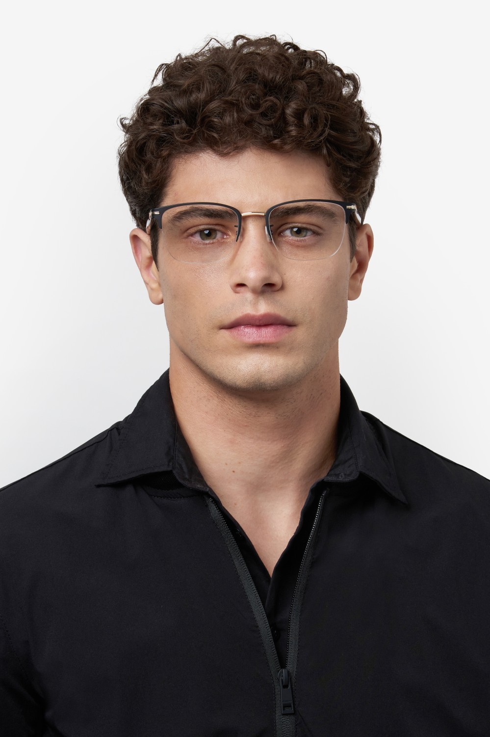 Occhiali da vista Hugo Boss 1729/G 108918 I46 colore matte black gold forma rettangolare 