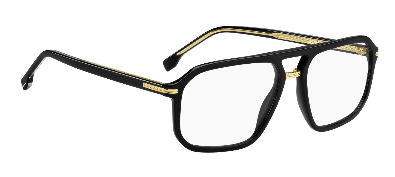 Eyeglasses Hugo Boss 1728 108919 807 color black shape navigator 