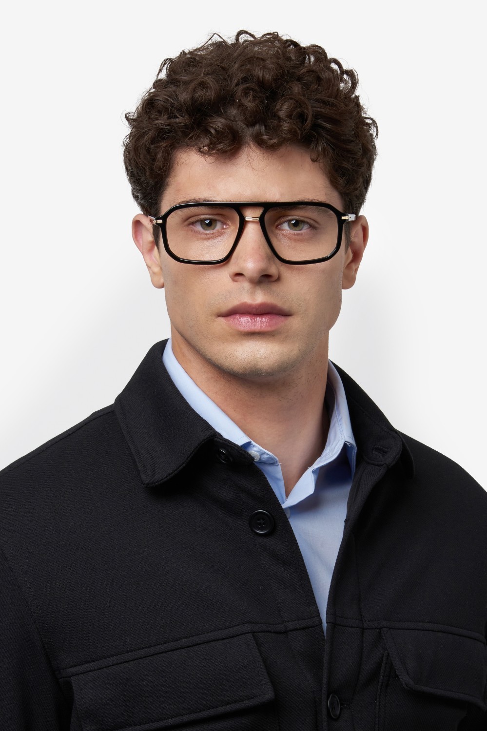 Eyeglasses Hugo Boss 1728 108919 807 color black shape navigator 