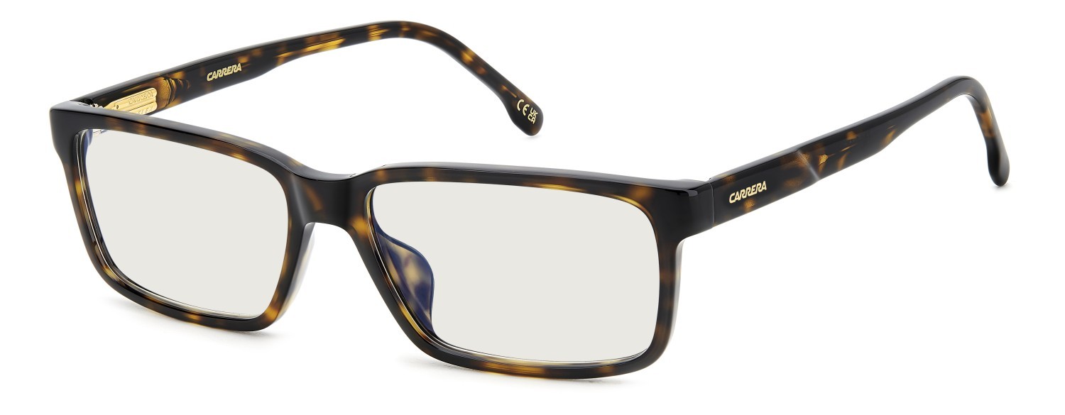 Brillen Carrera C Flex 07/G 108930 086 farbe havana form rechteckig gläser blue mirror