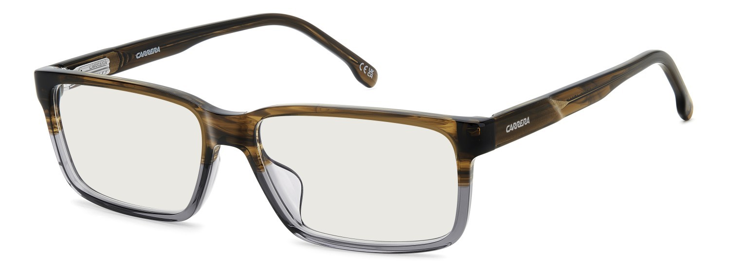 Brillen Carrera C Flex 07/G 108930 EX4 farbe brown horn form rechteckig gläser blue mirror