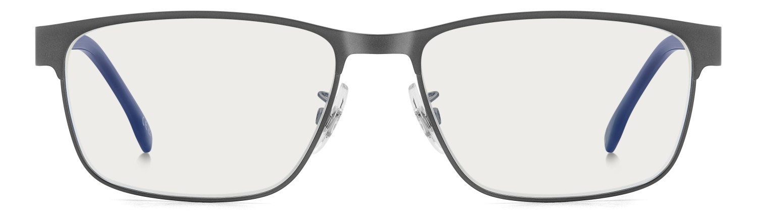 Brillen Carrera C Flex 06/G 108931 R80 farbe matte dark ruthenium form rechteckig gläser blue mirror
