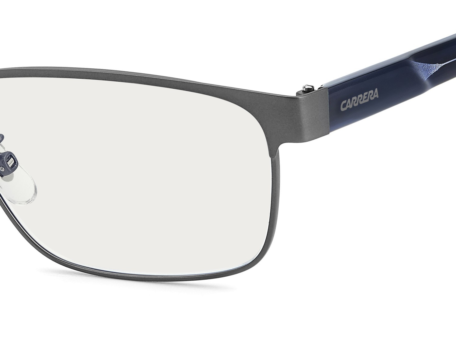 Brillen Carrera C Flex 06/G 108931 R80 farbe matte dark ruthenium form rechteckig gläser blue mirror