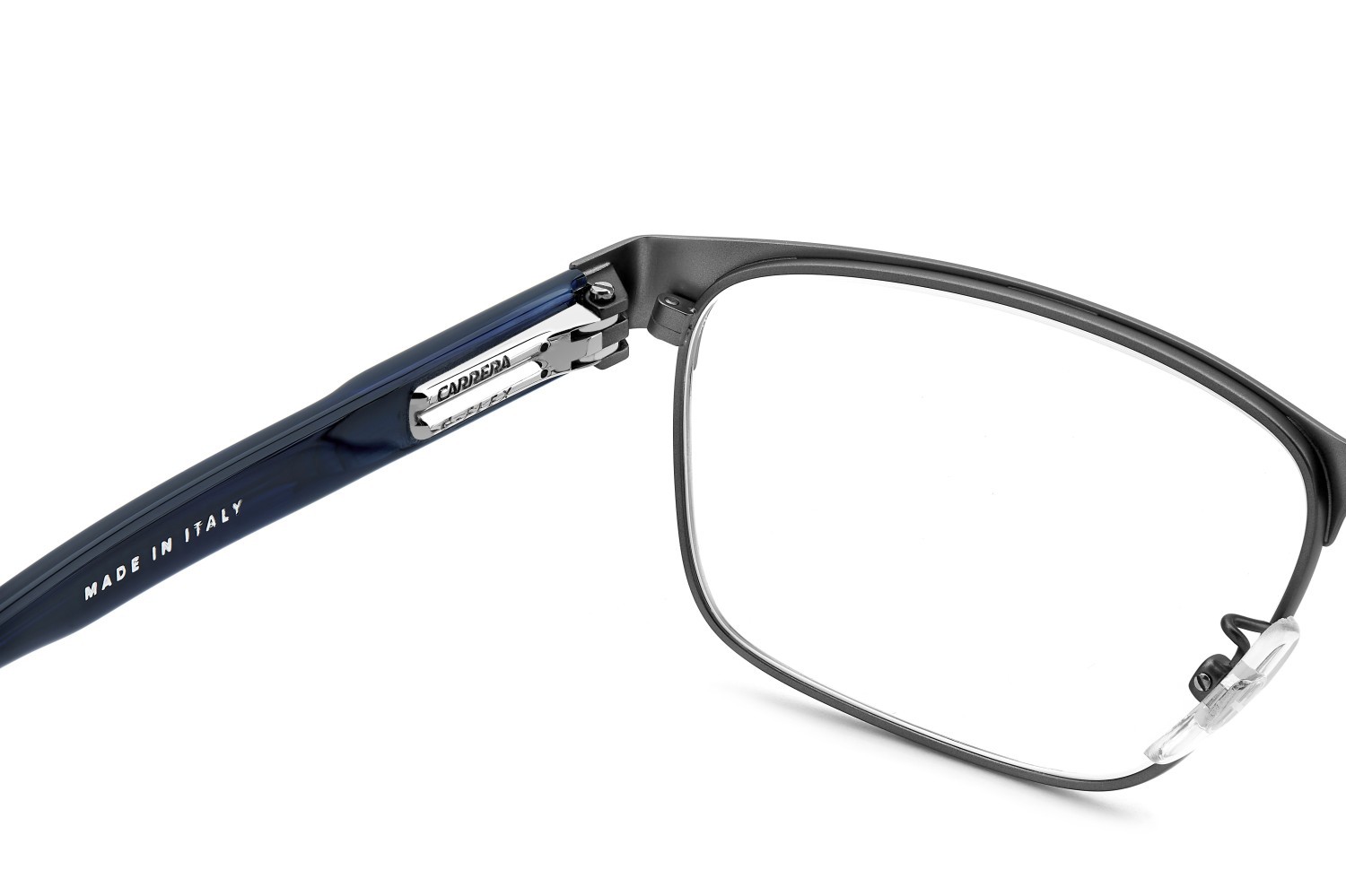 Brillen Carrera C Flex 06/G 108931 R80 farbe matte dark ruthenium form rechteckig gläser blue mirror