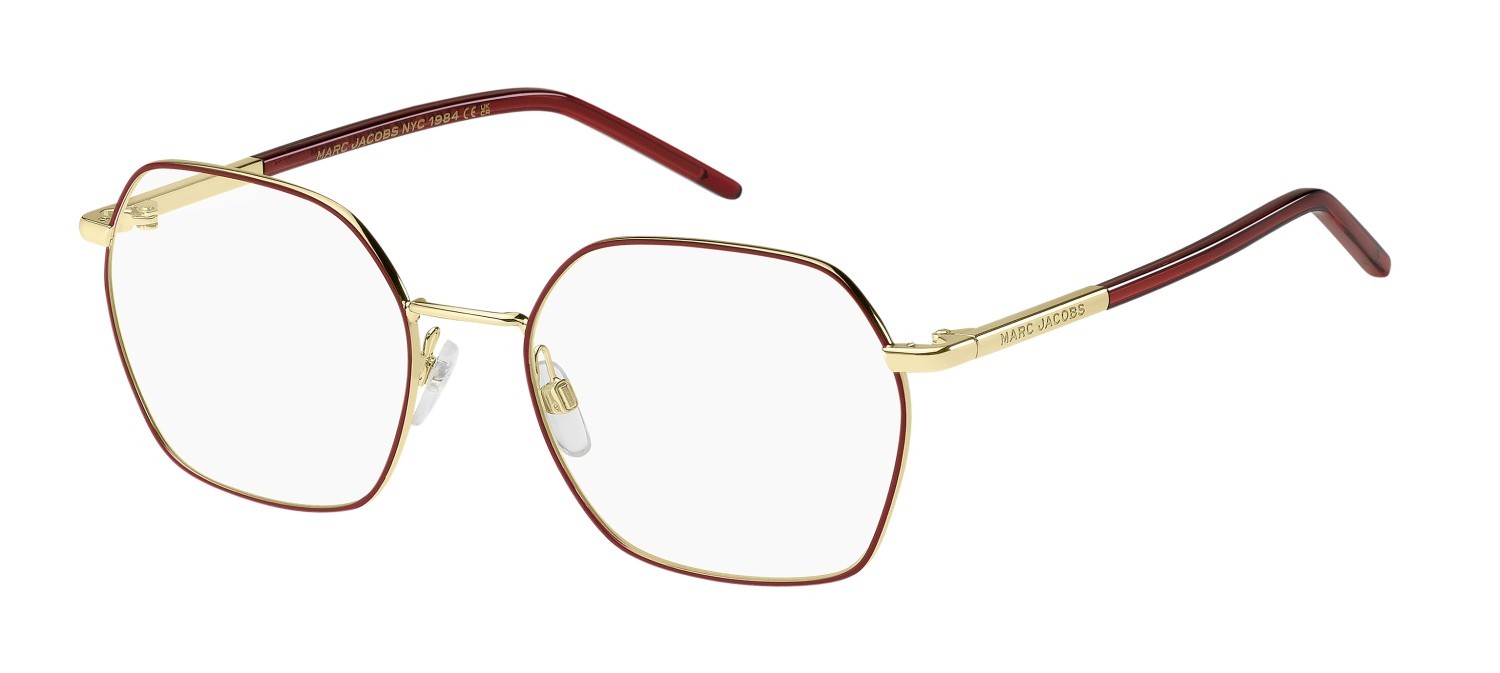 Eyeglasses Marc Jacobs 781 108936 E28 color matte burgundy gold shape square 