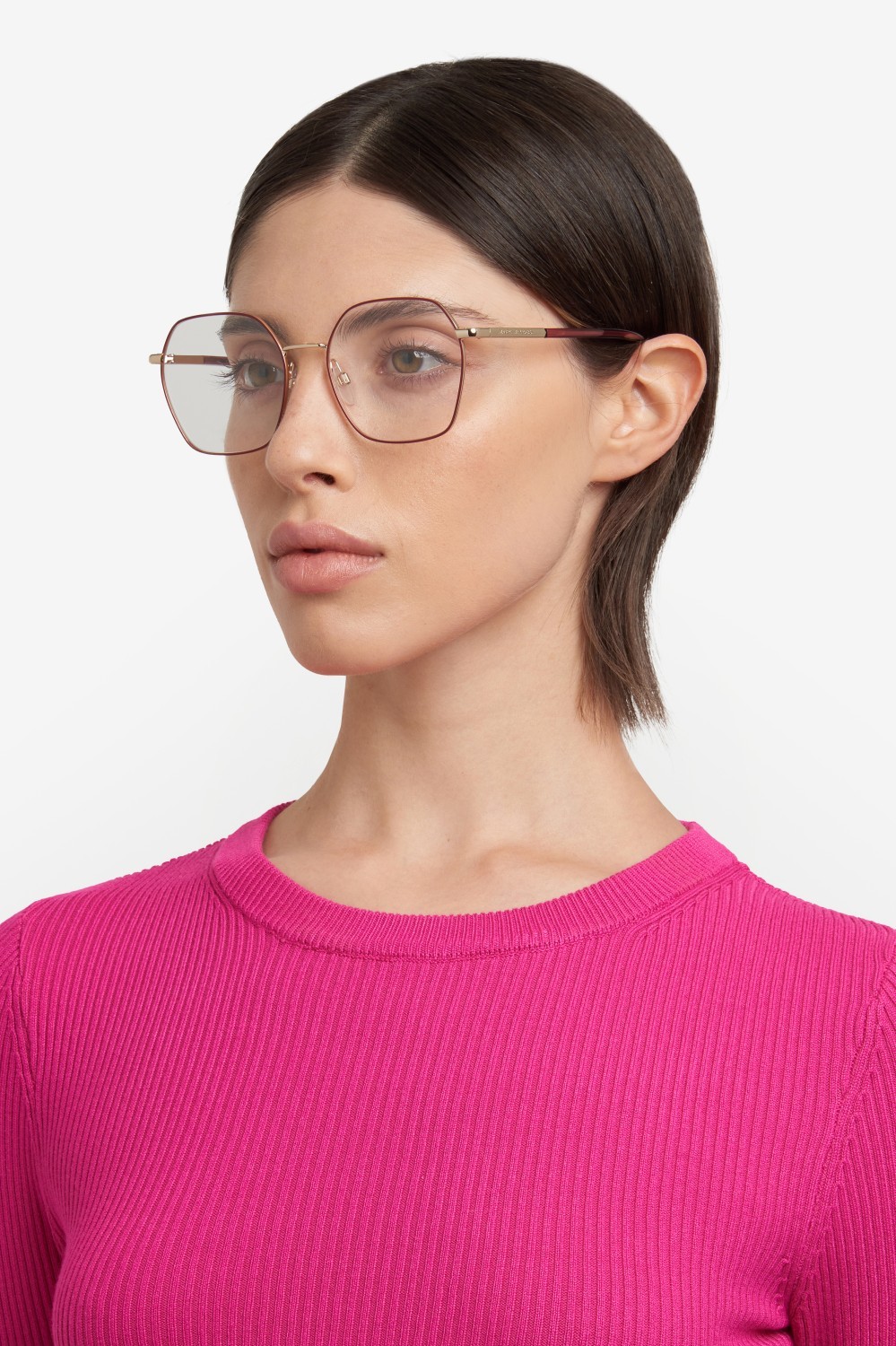 Eyeglasses Marc Jacobs 781 108936 E28 color matte burgundy gold shape square 