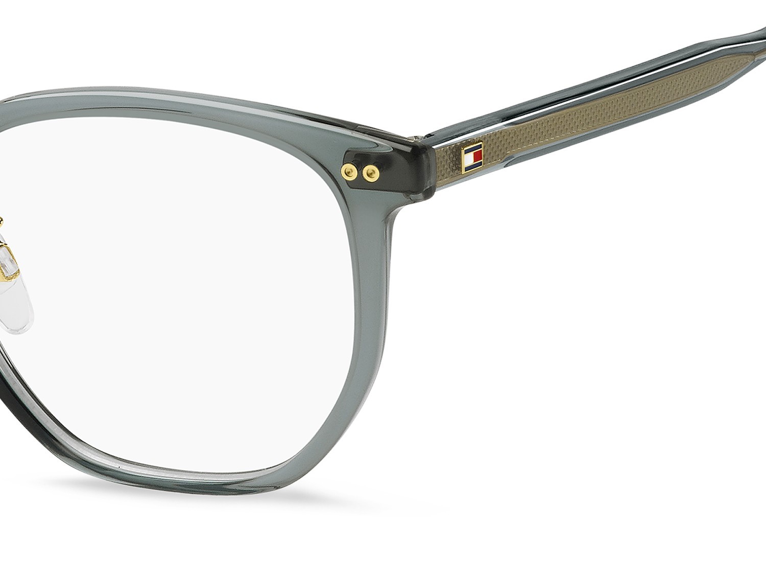 Eyeglasses Tommy Hilfiger Th 2167/F 108946 ZI9 color teal shape rectangle 