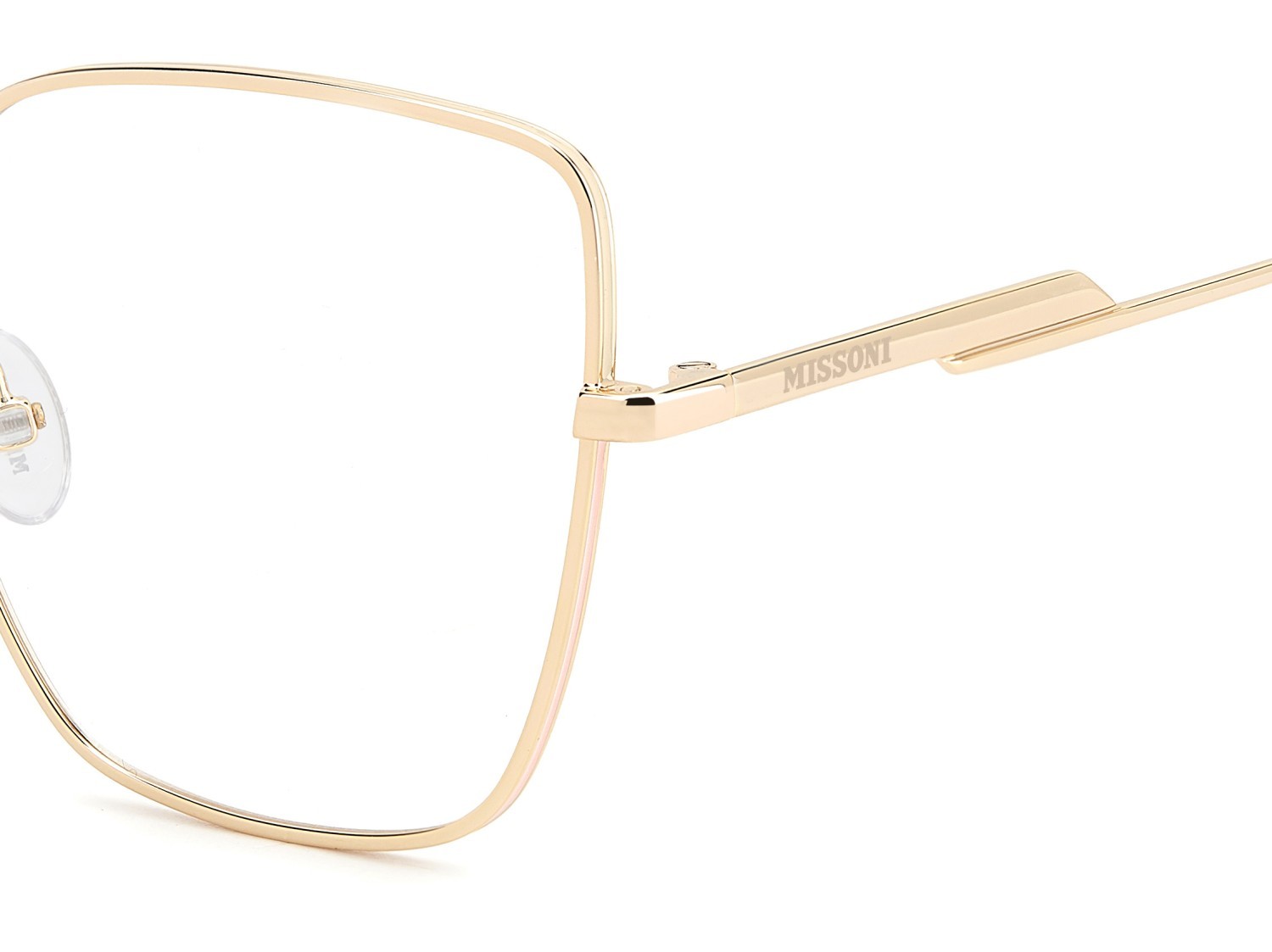 Occhiali da vista Missoni Mis 0203 108947 000 colore rose gold forma rettangolare 