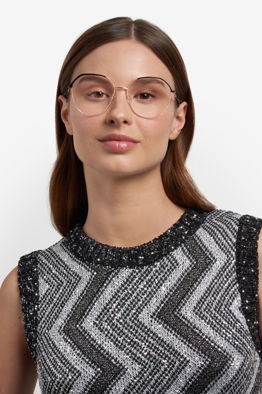 Occhiali da vista Missoni Mis 0204 108948 RHL colore gold black_ forma rotondo 
