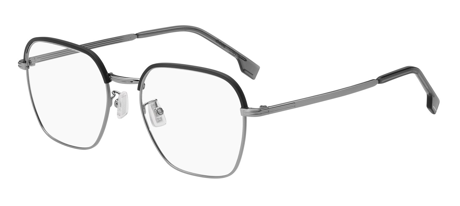 Occhiali da vista Hugo Boss 1742/F 108953 TI7 colore matte black ruthenium forma rettangolare 
