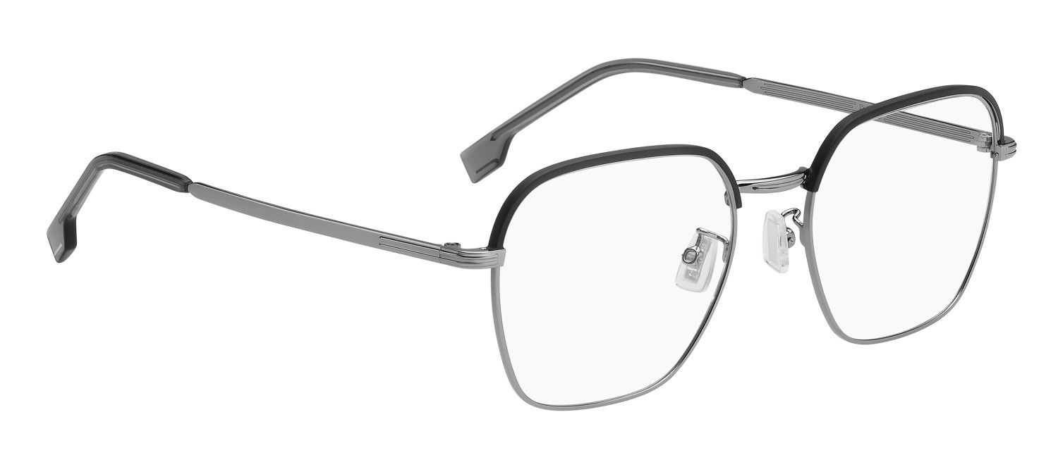 Occhiali da vista Hugo Boss 1742/F 108953 TI7 colore matte black ruthenium forma rettangolare 